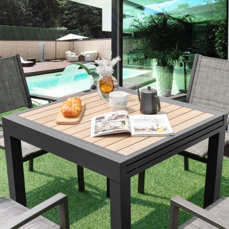 Hivvago 31.5-63 Inches Extendable Patio Table for 4-6 People