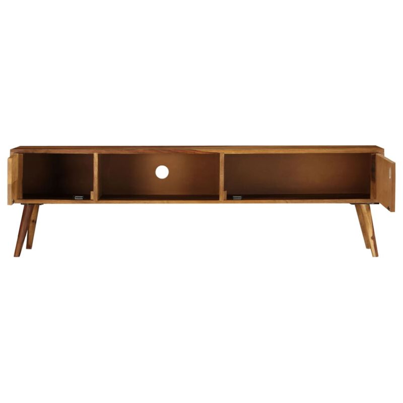 vidaXL TV Cabinet 55.1"x11.8"x15.7" Solid Sheesham Wood