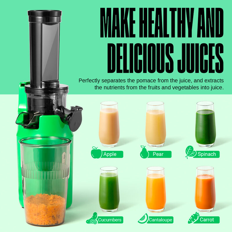 Ventray Essential Ginnie Juicer Compact Small Cold Press Masticating Slow Juicer