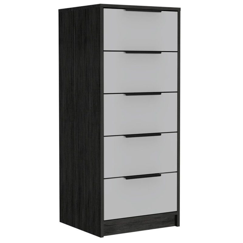5 Drawers Dresser Maryland, Bedroom, Smoky Oak / White