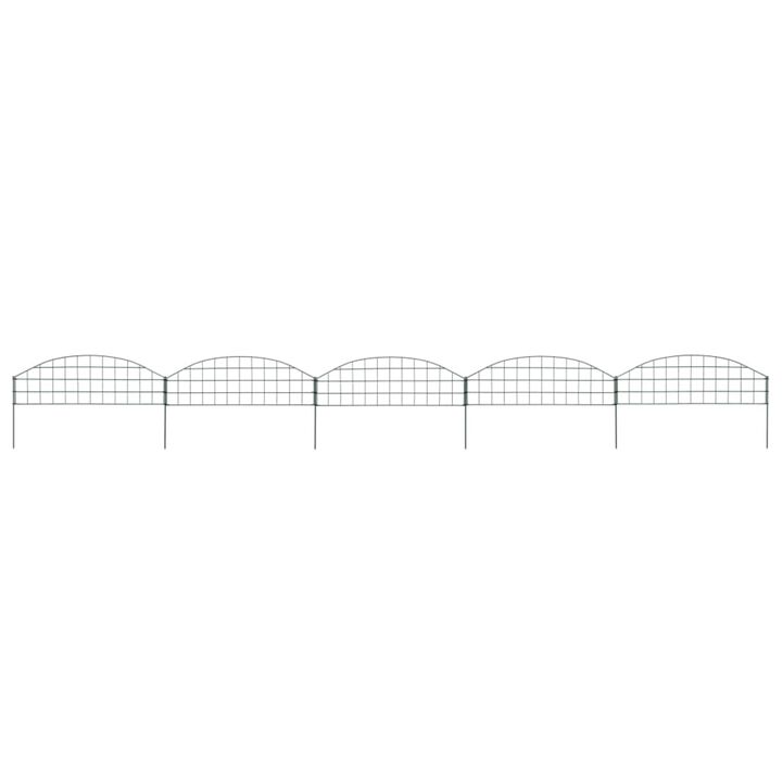 vidaXL Arched Pond Fence Set 30.4"x10.2" Green