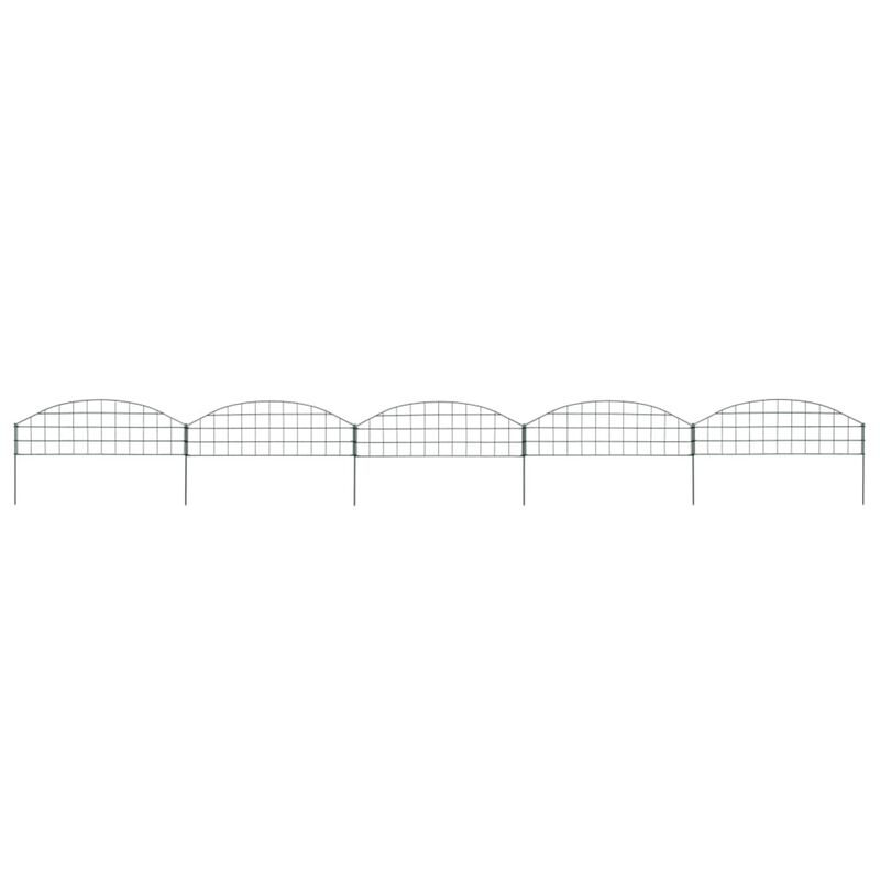vidaXL Arched Pond Fence Set 30.4"x10.2" Green