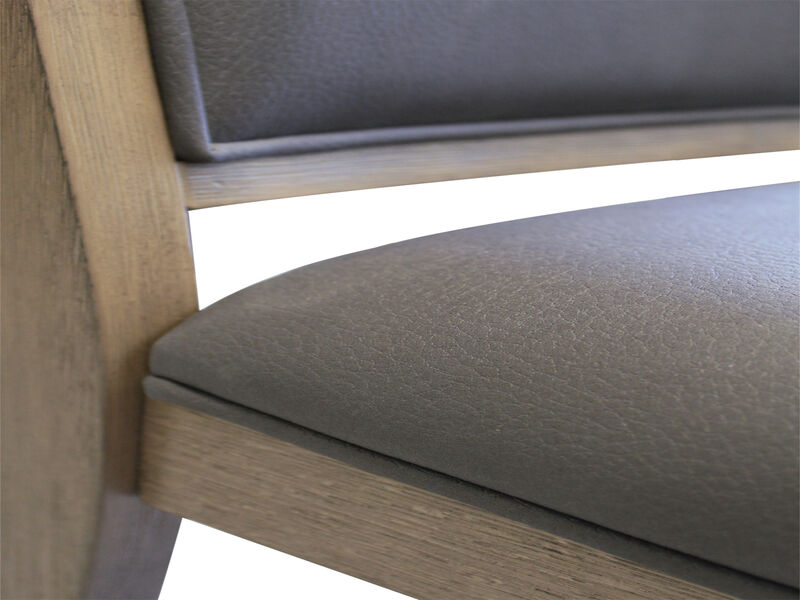 Saunders Desert Brown Upholstered Solid Wood Dining Chairs (Set of 2)