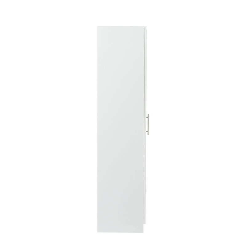 High Wardrobe And Kitchen Cabinet With 2 Doors And 3 Partitions To Separate 4 Storage Spaces
