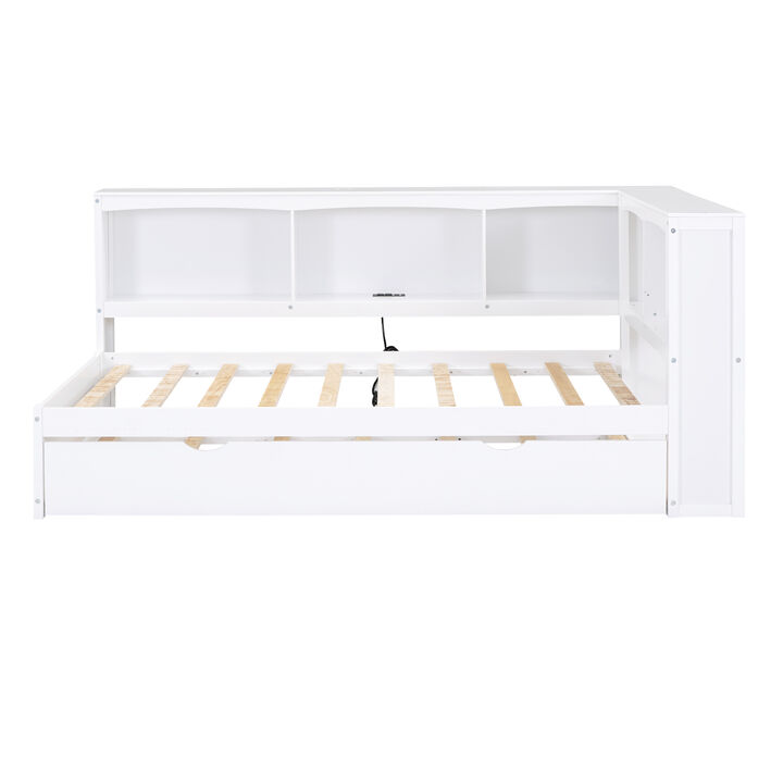 Merax Modern Daybed Bed with Storage and USB Ports