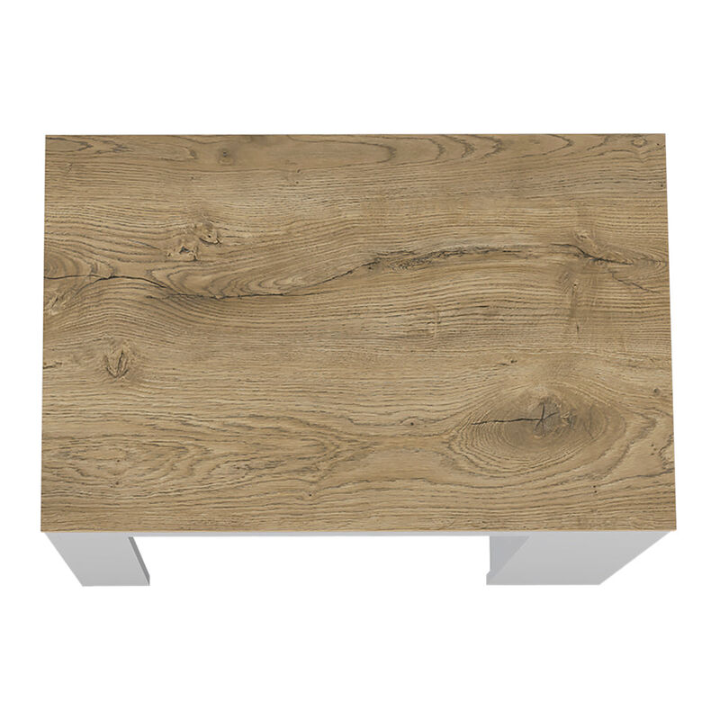 Kitchen Island Doyle, Kitchen, White / Light Oak