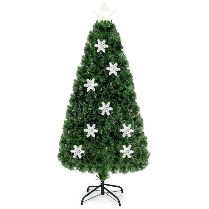LED Optic Artificial Christmas Tree with Snowflakes