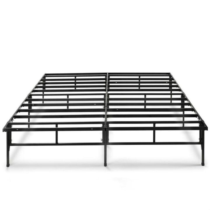 Hivvago Queen size Sturdy Black Metal Platform Bed Frame