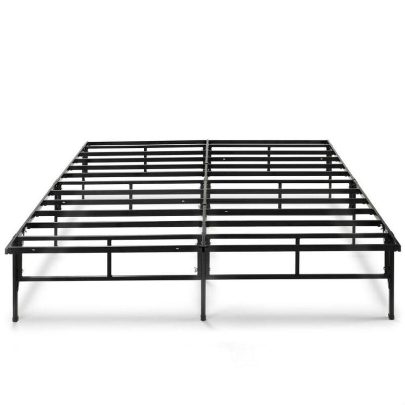 Hivvago Queen size Sturdy Black Metal Platform Bed Frame