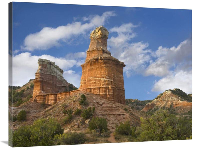 Rock formation called the Lighthouse, Palo Duro Canyon State Park, Texas-Canvas Art-40x30