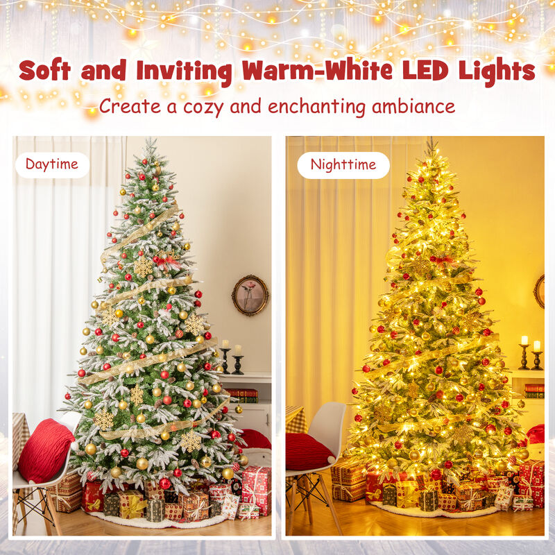 Pre-Lit Artificial Christmas Tree with Tips and LED Lights