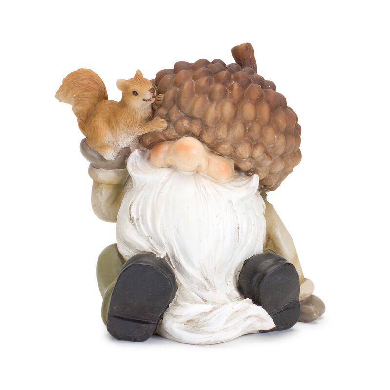 Set of 2 Gnome Statues with Acorn Hats for Garden, Yard, and Outdoor Décor