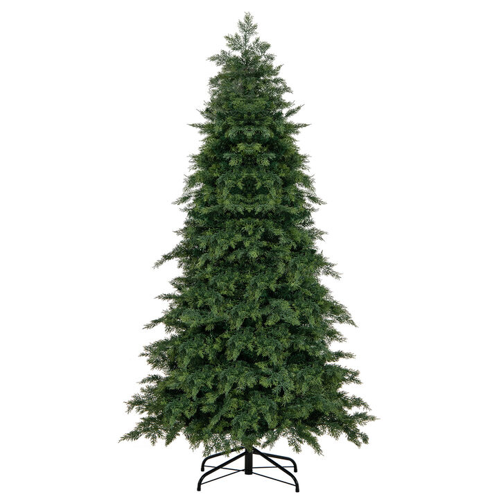 Pre-Lit Artificial Christmas Tree with 11 Modes and Metal Stand