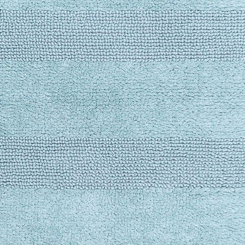 Splendid Striped Soft Plush Cotton Bath Rug 21" X 34" Light Blue by Castle Hill London