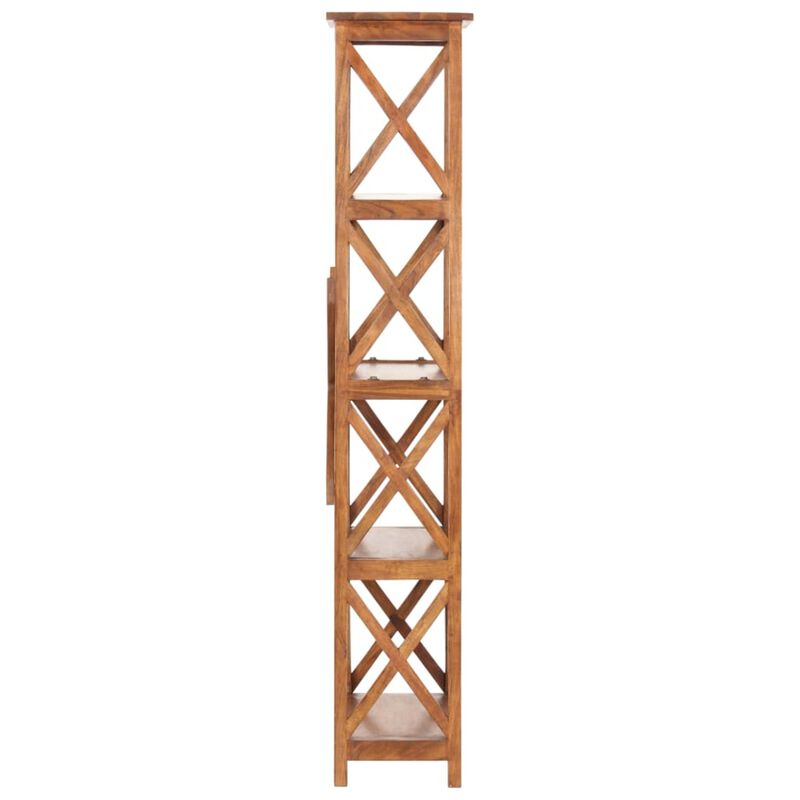 vidaXL Bookshelf 23.6"x11.8"x70.9" Solid Acacia Wood Sheesham Finish