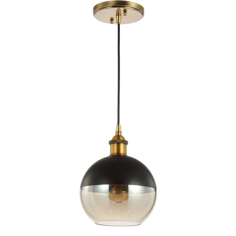 Nixon Adjustable Drop Globe Metal/Glass LED Pendant