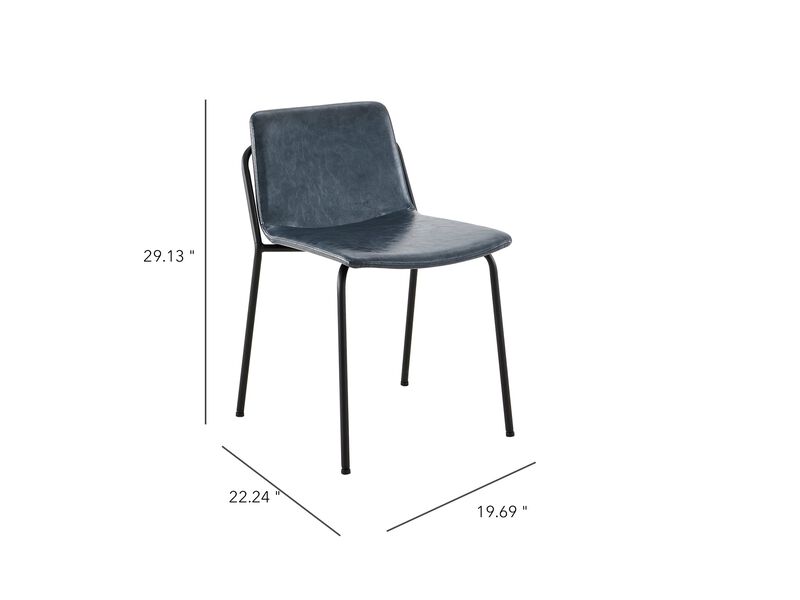 Modern PU Leather Metal Dining Chair, Set of 4