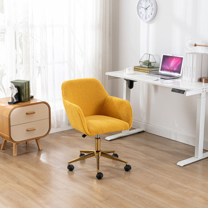 Modern Teddy Fabric Material Adjustable Height 360 Revolving Home Office Chair