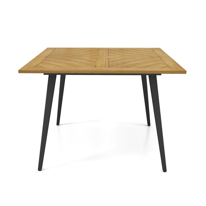 4-Person Acacia Wood Outdoor Dining Table