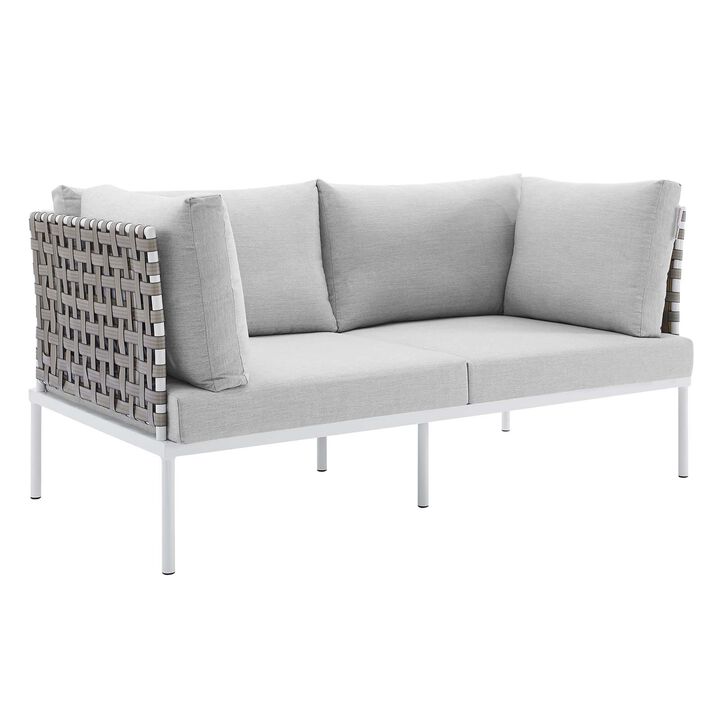 Modway - Harmony Sunbrella® Basket Weave Outdoor Patio Aluminum Loveseat