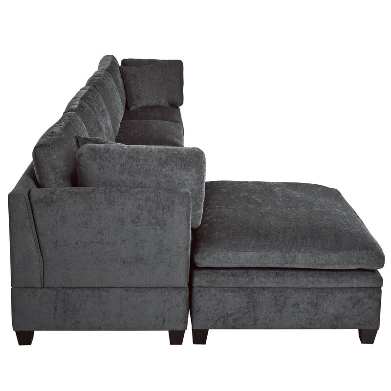 Merax Modular Sectional Sofa with 2 Hidden Cup Holders