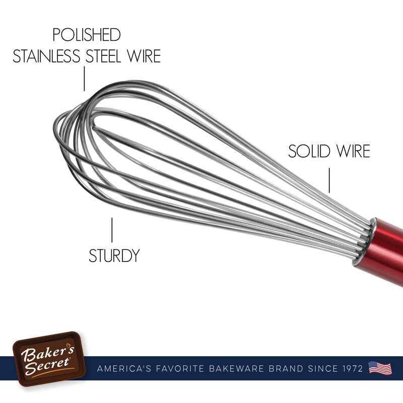 Baker's Secret Whisk 14", Stainless Steel Dishwasher Safe, Kitchen Essentials