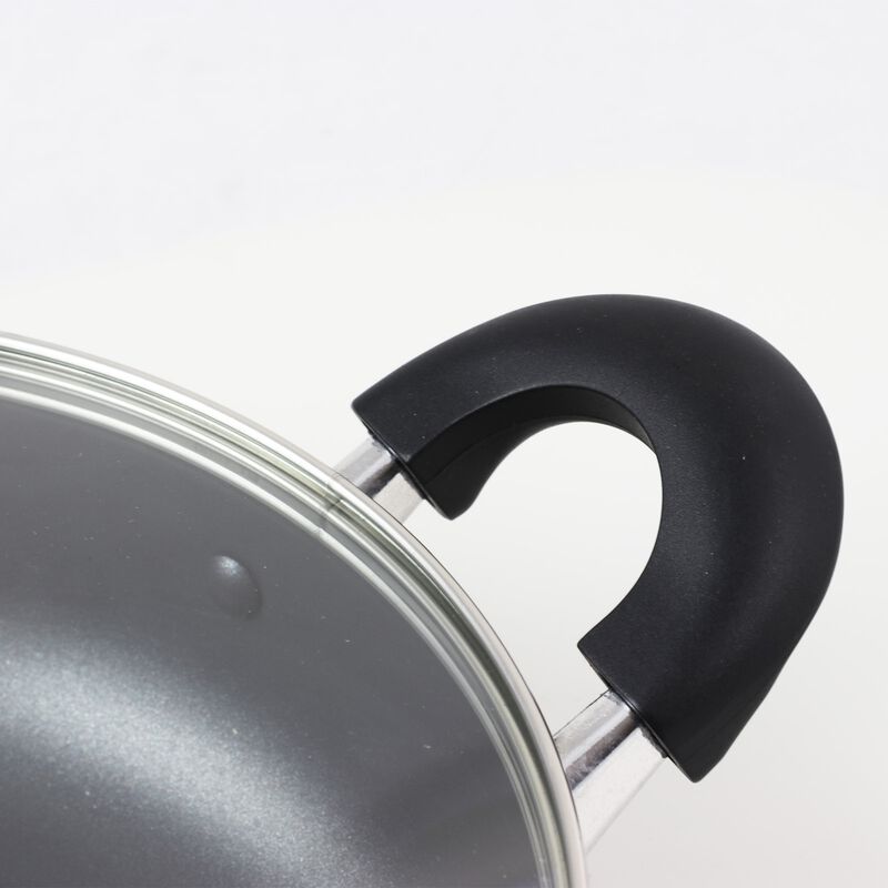 Oster Clairborne 10.25 Inch Aluminum Saute Pan with Lid in Charcoal Grey