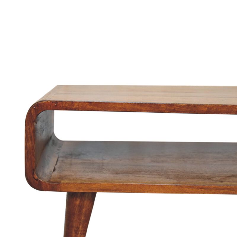 Open Chestnut  Solid Wood Media Unit