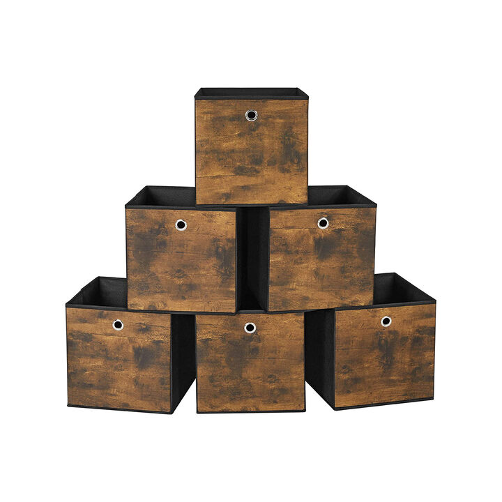 Foldable Storage Organizer Boxes – Set of 6 Storage Cubes for Clothes