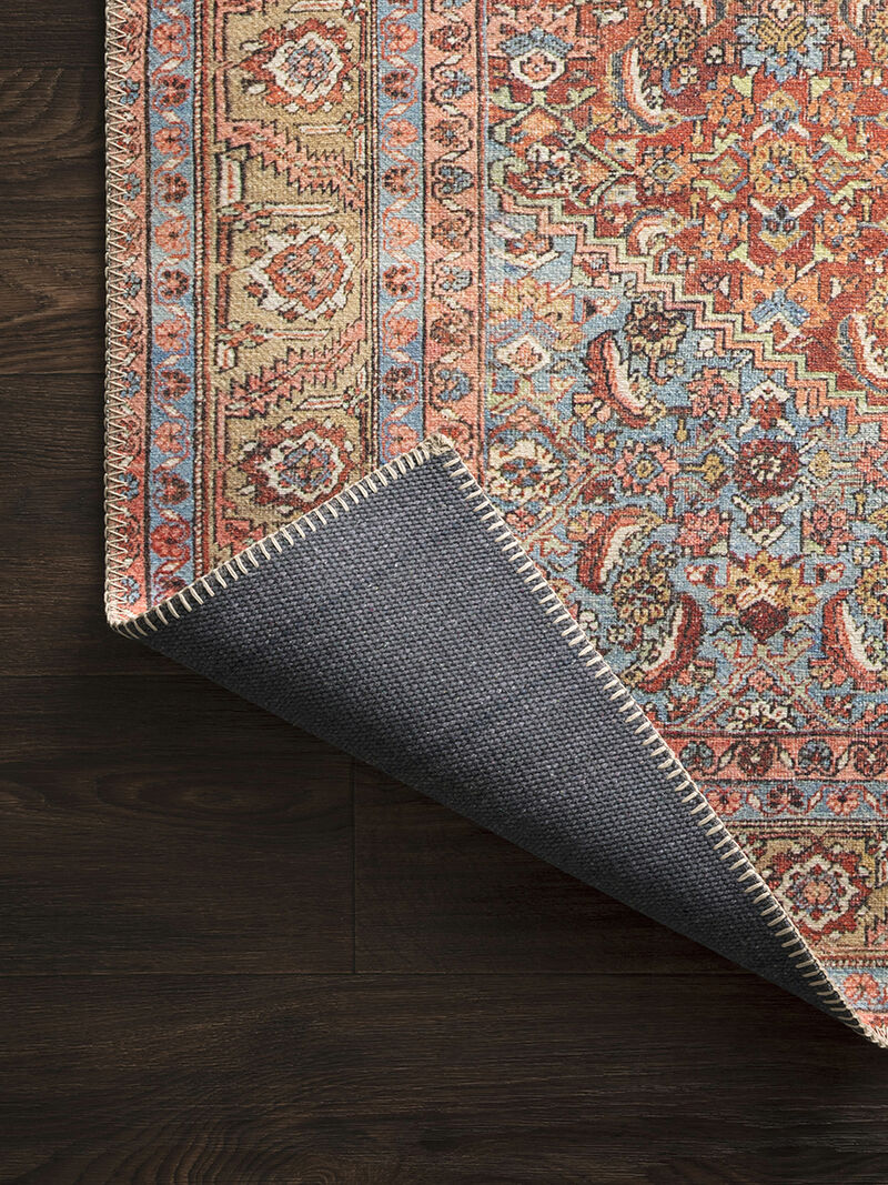 Loren LQ06 Red/Multi 3'6" x 5'6" Rug