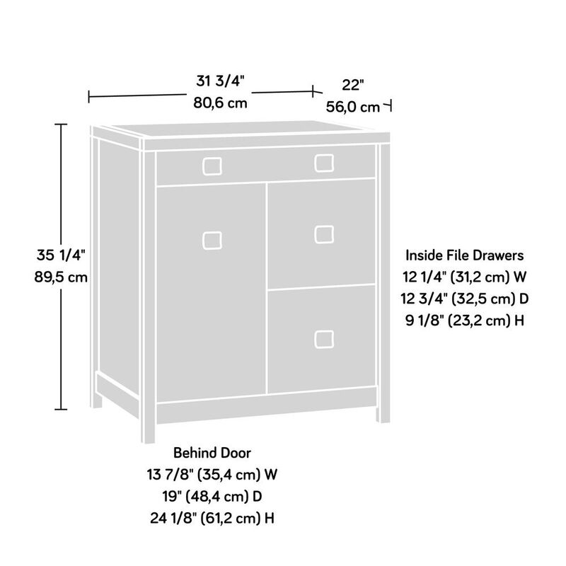 Sauder Cannery Bridge Small Credenza  Sindoori Mango