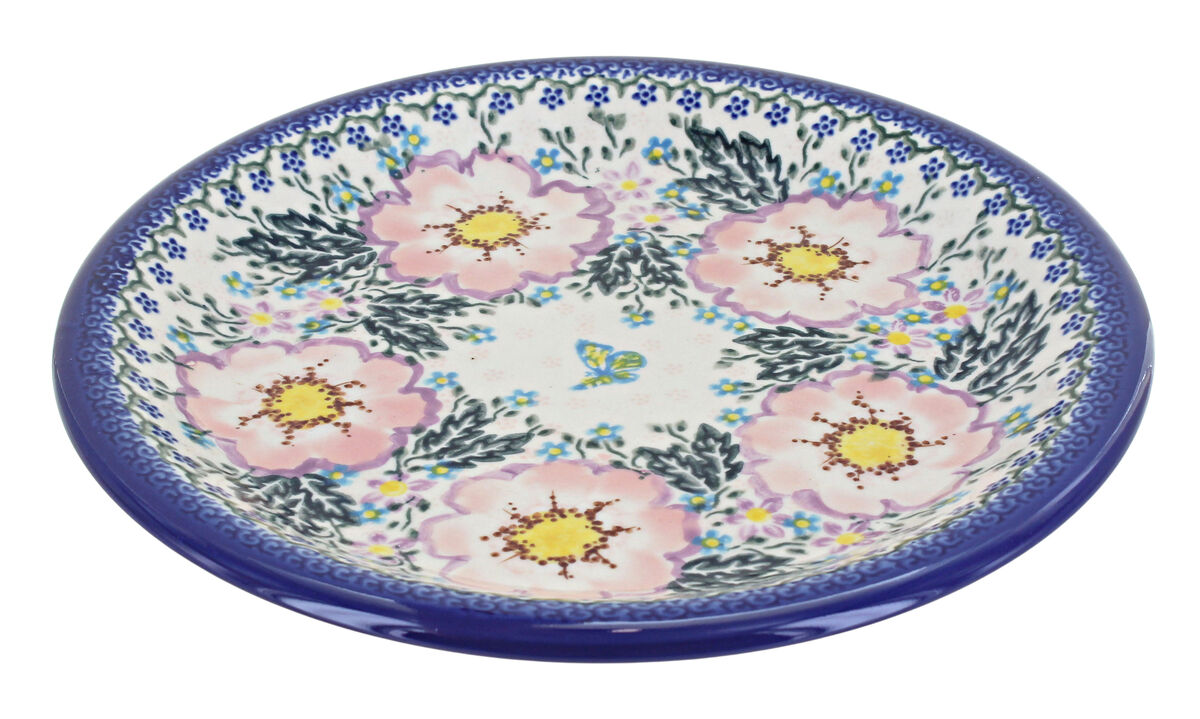 Blue Rose Polish Pottery Charleston Dinner Plate