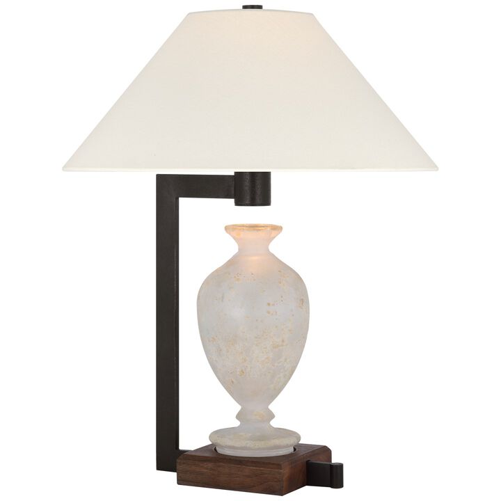 Phial Large Display Form Table Lamp in Etruscan Glass