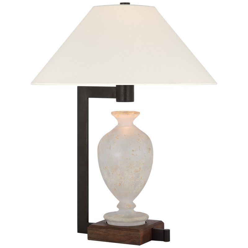 Phial Large Display Form Table Lamp in Etruscan Glass