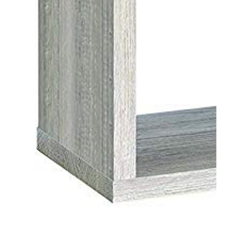 Modish Wooden Bookcase With Multiple Shelves, Gray-Benzara