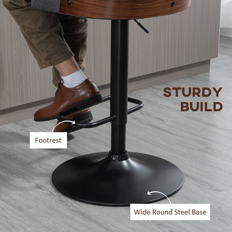 Dark Gray Bar Chairs: Counter Height Adjustable Stools Set