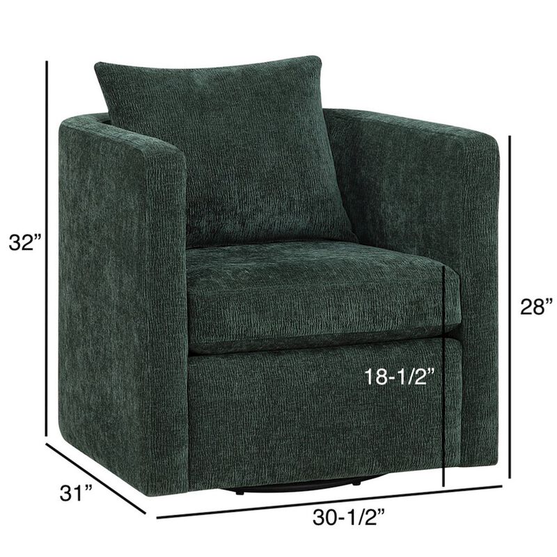 Comfort Pointe Sheldon Kelly Green  Swivel Barrel Chair