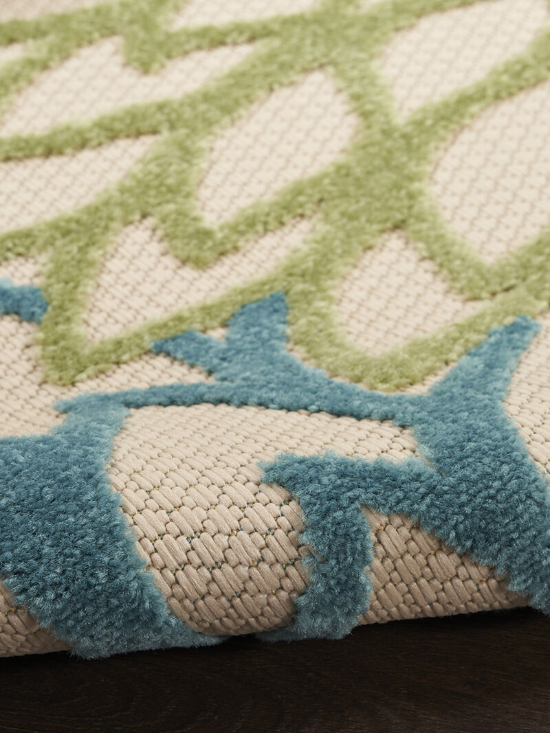 Aloha ALH05 Green/Multicolor 6' x 9' Rug