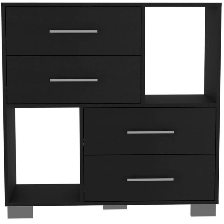 Krista Dresser, Two Open Shelves, Four Drawers