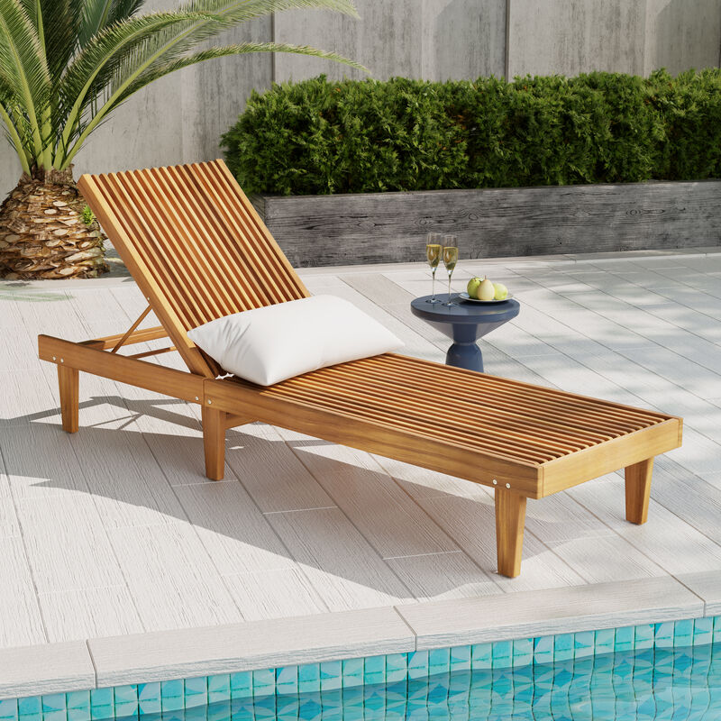Merax Wood Outdoor Folding  Lounge Chair