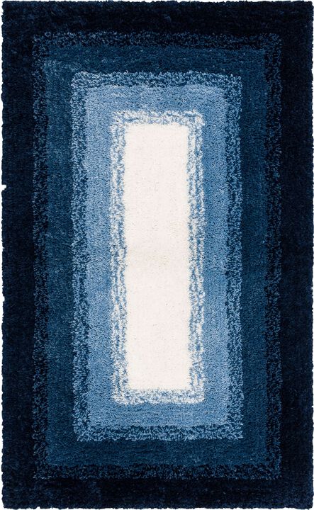 Gradient Ombre Border Bath and Kitchen Mat Collection