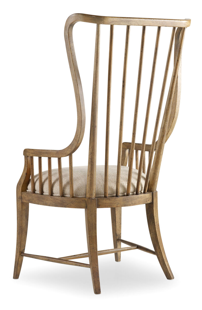 Sanctuary Tall Spindle Arm Chair in Beige