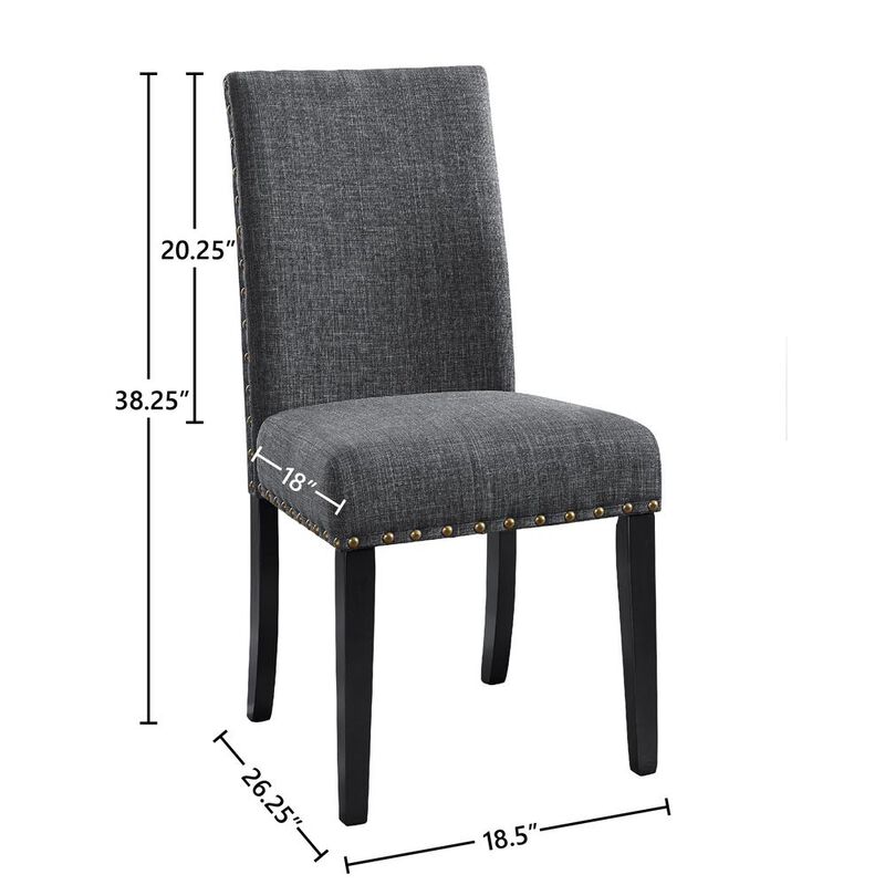 New Classic Furniture Gia Gray Wood Counter Chair with Fabric Seat (Set of 4)