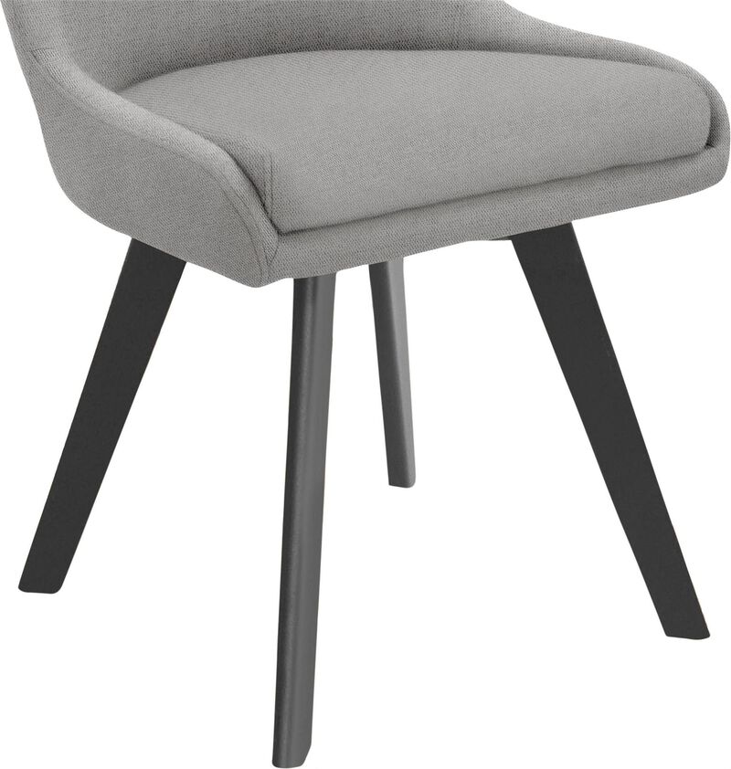 Ren Home Thora Armless Dining Chairs with Upholstered Cushion and Oak Legs Set of 2