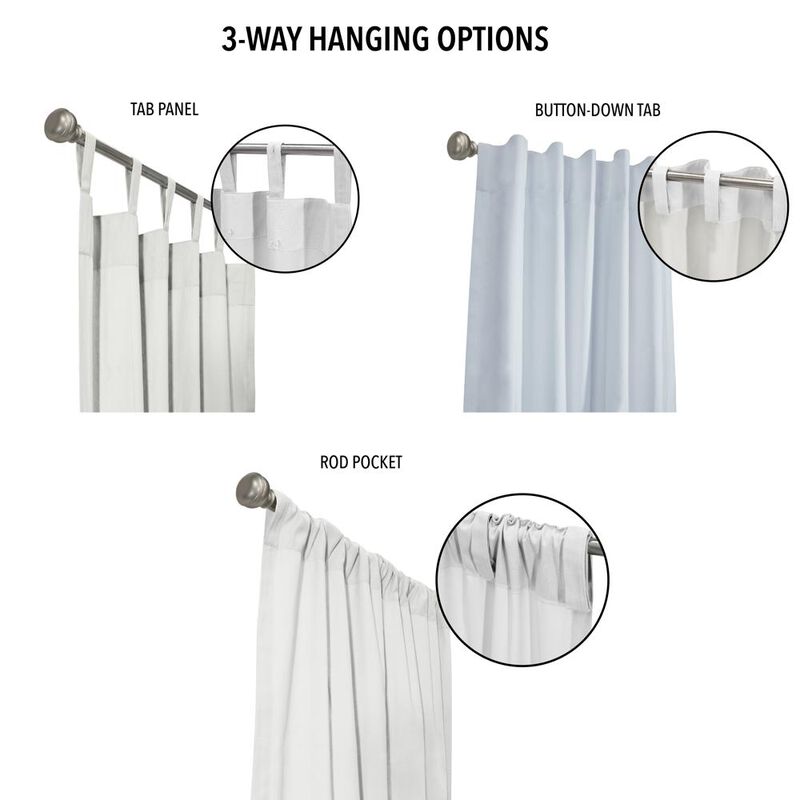 Thermalogic Weathermate Topsions Room Darkening Daytime and Nighttime Privacy Curtain Panel Pair Each