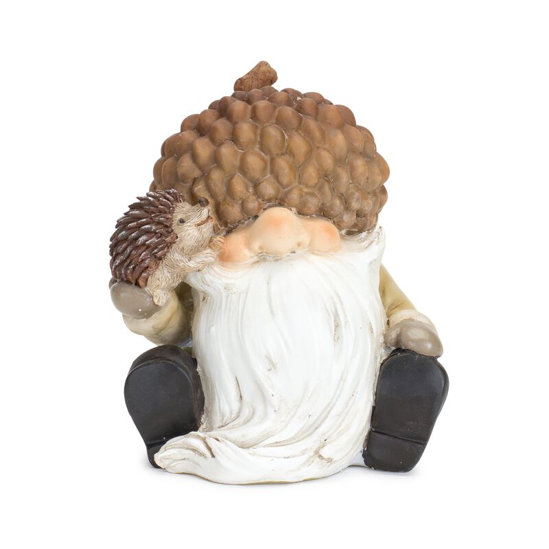 Set of 2 Gnome Statues with Acorn Hats for Garden, Yard, and Outdoor Décor
