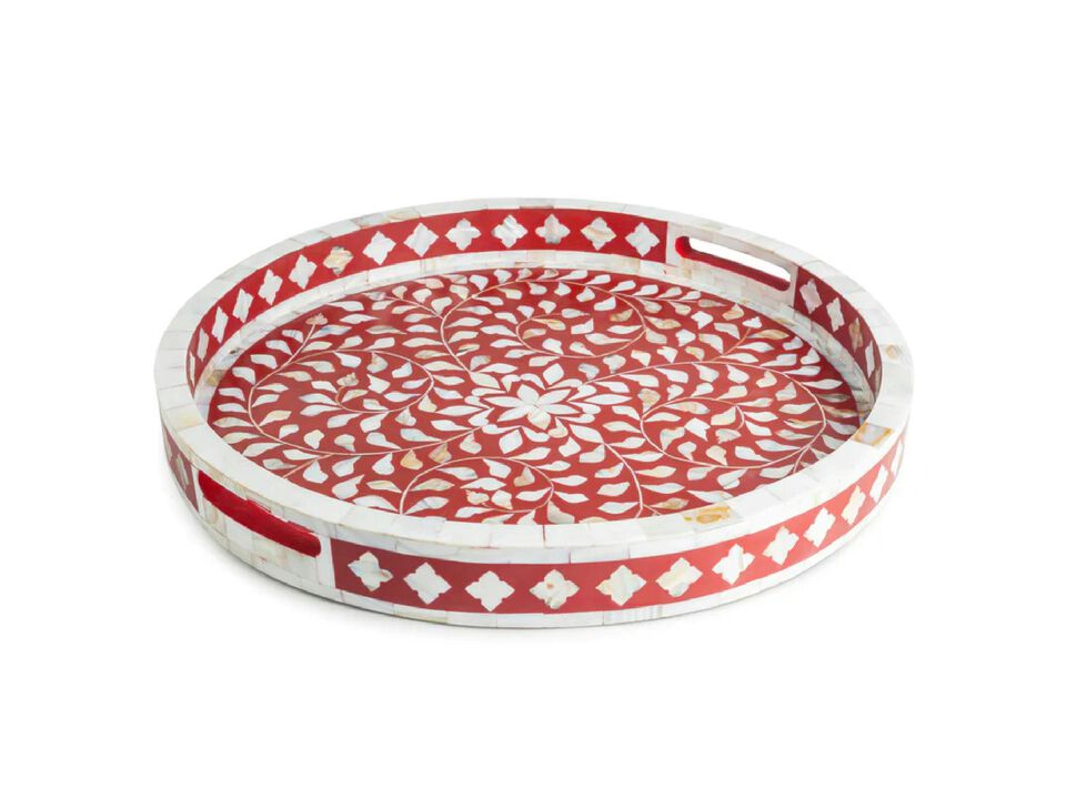 Jodhpur Mother of Pearl Decorative Tray - 18"