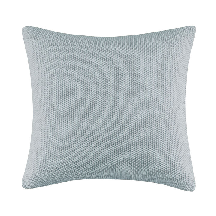 Gracie Mills Lessie Solid Acrylic Knit Euro Pillow Cover