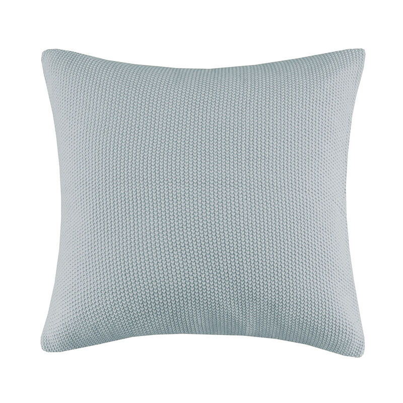 Gracie Mills Lessie Solid Acrylic Knit Euro Pillow Cover