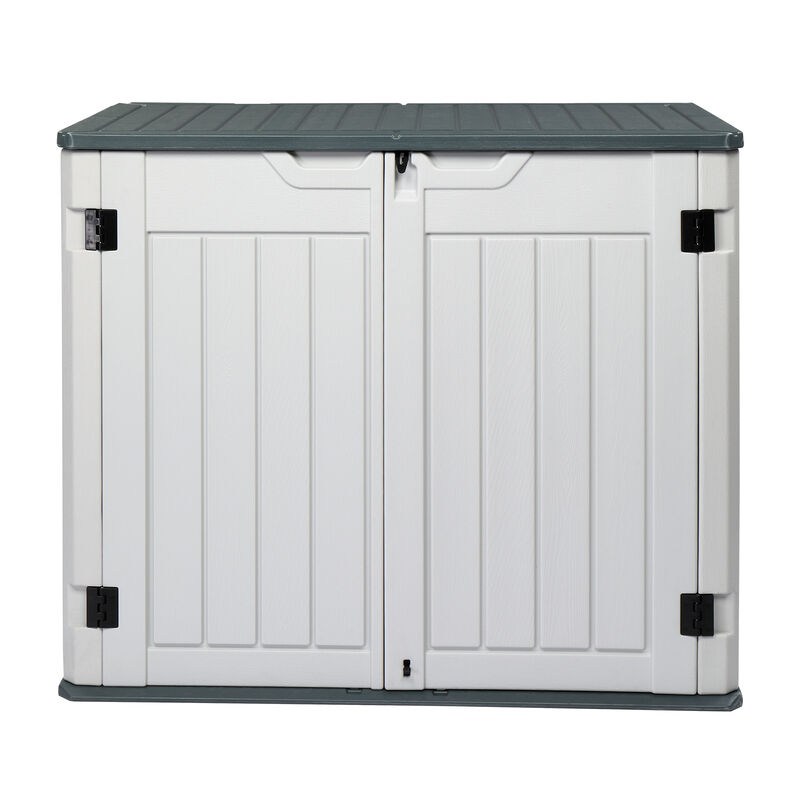 260-Gallon Heavy-Duty Resin Deck Box for Backyard & Poolside Storage